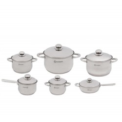 Set oale din inox 12 piese  cu capac Grunberg GR 1512 
