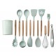 SET 13 USTENSILE DE BUCATARIE, ANTIADERENTE, SILICON, MANER DIN LEMN SET 13 USTENSILE DE BUCATARIE, ANTIADERENTE, SILICON, MANER DIN LEMN