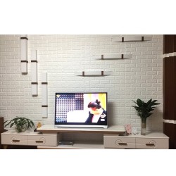 TAPET AUTOADEZIV 3D CU ASPECT DE CARAMIDA 77 cm x 70 cm SET 5 panouri