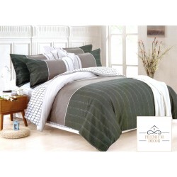 Lenjerie de Pat dublu Casa New Fashion din FINET cu 6 piese cod R-66