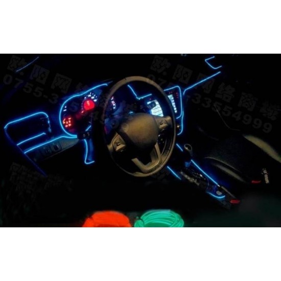 Fir cu neon pentru lumina ambientala - rosu, albastru sau galben - Auto&Moto - oferit de sellsell.ro