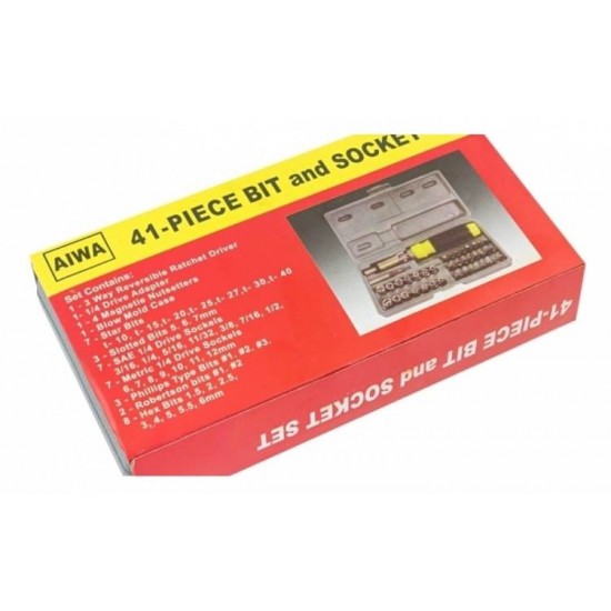 Trusa de scule 41 in 1 - varfuri si tubulare cu surubelnita clichet HomeTool - Scule și unelte - oferit de sellsell.ro