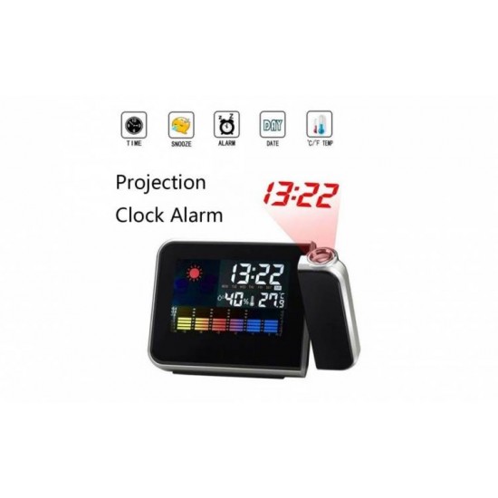 Ceas cu calendar 8190 PRO, LCD, alarma si proiectie, ecran color cu iluminare - Decorațiuni - oferit de sellsell.ro