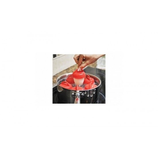 Set Egglettes, 4 forme din silicon pentru gatit oua fara coaja - Bucătărie - oferit de sellsell.ro