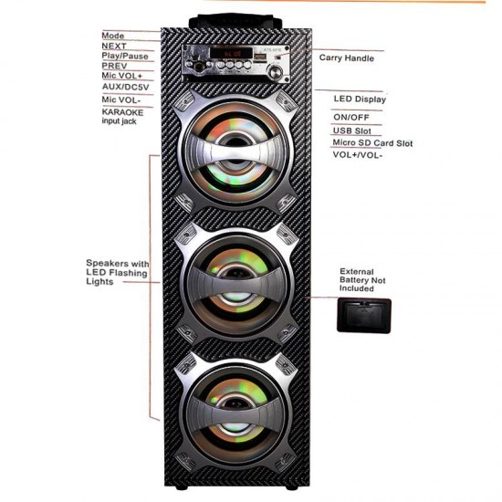 Boxa portabila wireless model KTS 681B - Boxe audio - oferit de sellsell.ro