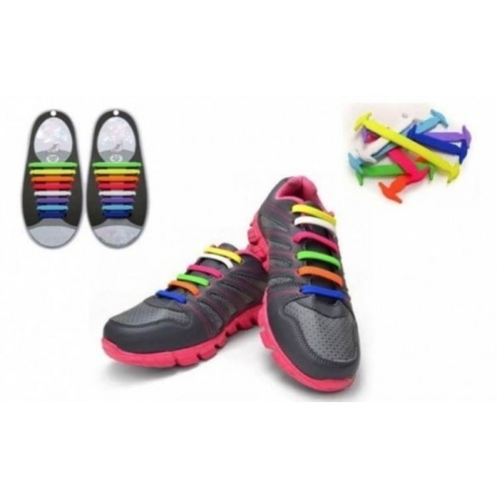 Set 16 sireturi multicolore UNISEX, elastice, din silicon - Articole copii - oferit de sellsell.ro