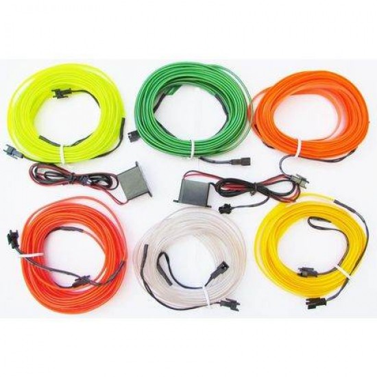 Fir neon cu aripioare culoare albastru 1 metru 12V - Auto&Moto - oferit de sellsell.ro
