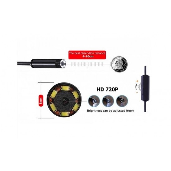 Camera endoscop foto/ video, diametru 7mm, cablu de 5m, waterproof - Auto&Moto - oferit de sellsell.ro