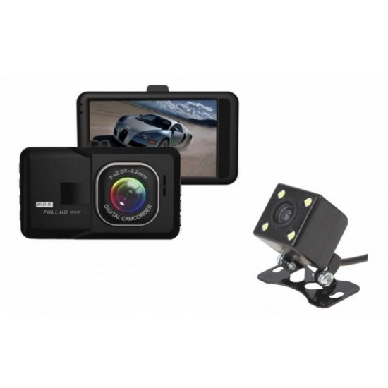Camera video Auto dubla - captureaza imagini din fata si din spate - Accesorii auto - oferit de sellsell.ro