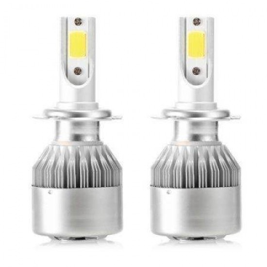 Set 2 Becuri LED C6 Auto H7, 6000K, 36 W, 3800 Lm, Argintiu - Auto&Moto - oferit de sellsell.ro